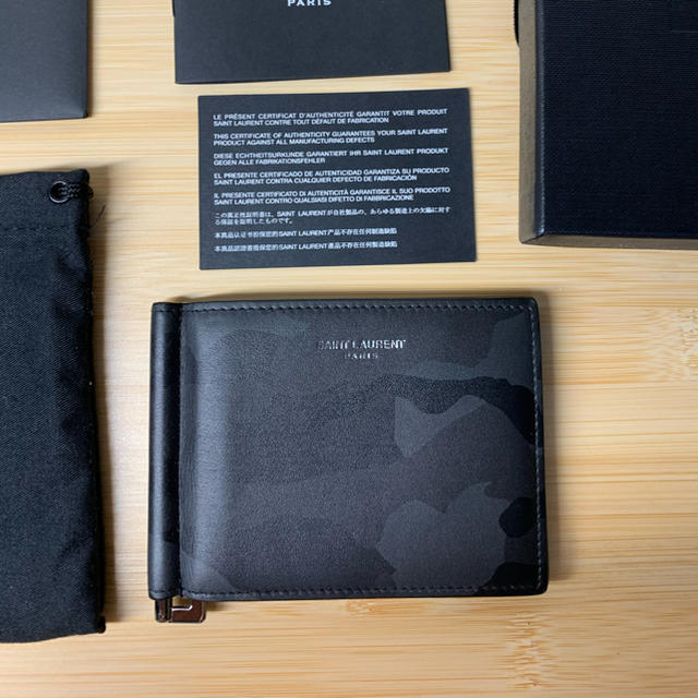 SAINT LAURENT PARIS マネークリップ カモフラ 【まとめ買い】 9702円