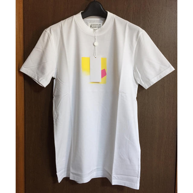 Tシャツ/カットソー(半袖/袖なし)白50新品75%off メゾンマルジェラ プリント Tシャツ ホワイト メンズ