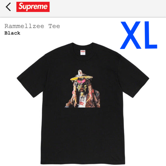 Supreme(シュプリーム)のSupreme Rammellzee Tee XL 黒 送料込 メンズのトップス(Tシャツ/カットソー(半袖/袖なし))の商品写真