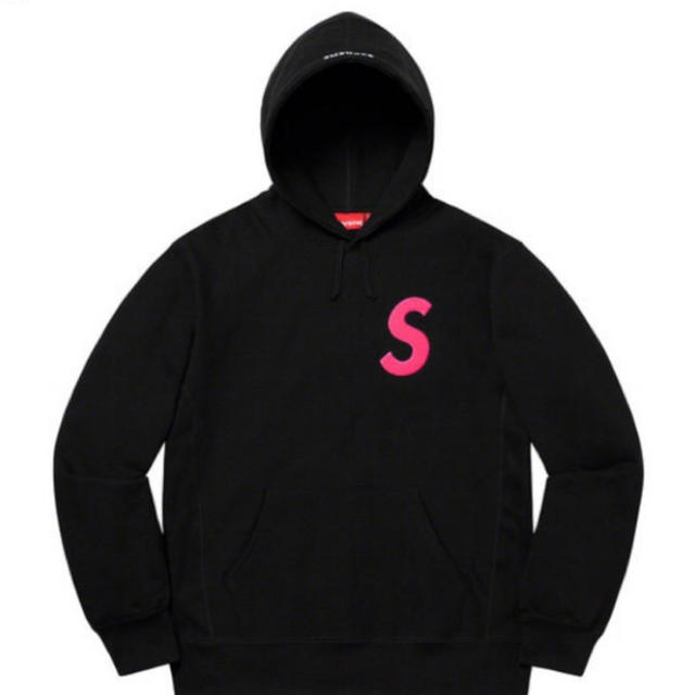 Supreme  S logo Hooded Sweatshirt 黒　M