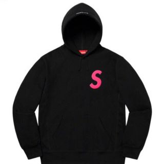 シュプリーム(Supreme)のSupreme  S logo Hooded Sweatshirt 黒　M(パーカー)