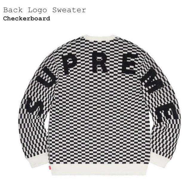 国内正規品 Supreme Back Logo Sweater XL チェック柄