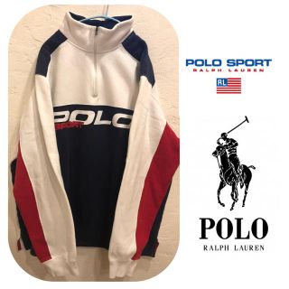 ポロラルフローレン(POLO RALPH LAUREN)のレア✨POLO SPORT ビッグロゴ ジップアップスウェット✨(トレーナー/スウェット)