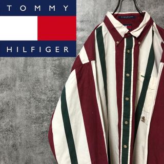 トミーヒルフィガー(TOMMY HILFIGER)の【てでもん様専用☆】トミーヒルフィガー☆オールド刺繍マルチストライプシャツ(シャツ)