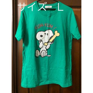 ピーナッツ(PEANUTS)のスヌーピー　Tシャツ　サイズ　ユニセックスL(Tシャツ/カットソー(半袖/袖なし))