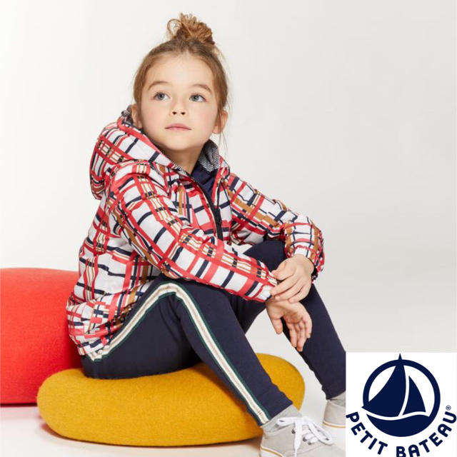 PETIT BATEAU - 【新品】プチバトー 6ans チェックフード付き ...