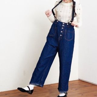 アトリエドゥサボン(l'atelier du savon)のWORK suspenders pants(デニム/ジーンズ)