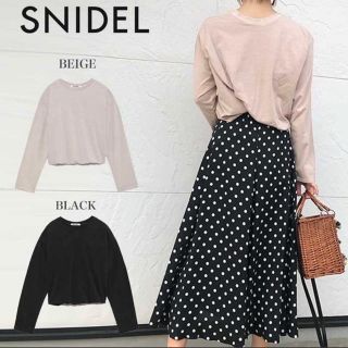 スナイデル(SNIDEL)の⋆⸜新品未使用 SNIDEL 19s/s クロップドデザインカットトップス⸝⋆(カットソー(長袖/七分))