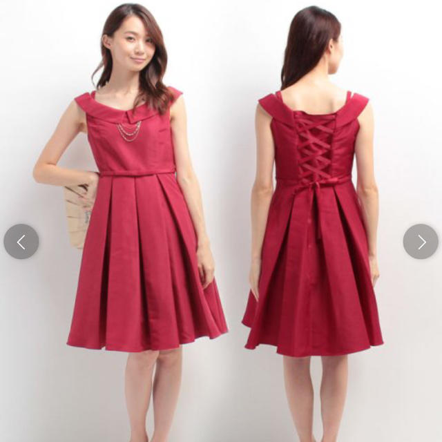 AIMER(エメ)の【一度のみ着用】フォルムフォルマ ドレス 赤 レッド ★色違いもあります！ レディースのフォーマル/ドレス(ミディアムドレス)の商品写真