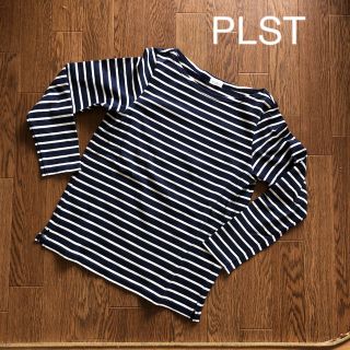 プラステ(PLST)のPLST　コットンボーダー9分袖ボートネックプルオーバー(カットソー(長袖/七分))