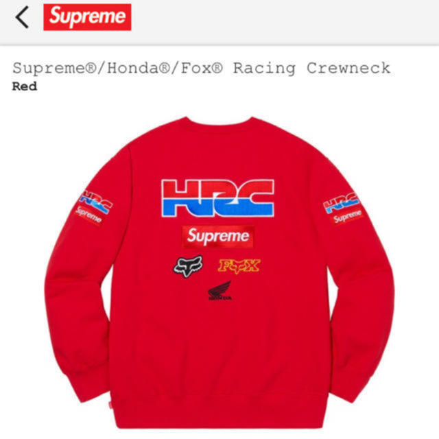 Supreme(シュプリーム)のSupreme Honda Fox Racing Crewneck  M メンズのトップス(スウェット)の商品写真