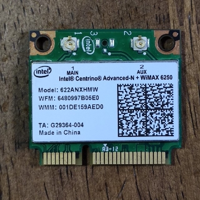 Intel Centrino Advanced-N+Wimax 6250 スマホ/家電/カメラのPC/タブレット(PCパーツ)の商品写真