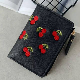 🍒さくらんぼ🍒 財布 サクランボ 二つ折り財布 レディース サイフ 🍒(財布)