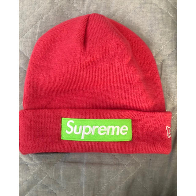 Supreme(シュプリーム)のsupreme box logo beanie ビーニー pink メンズの帽子(ニット帽/ビーニー)の商品写真