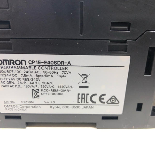 OMRON(オムロン)のオムロン　PLC CP1E その他のその他(その他)の商品写真