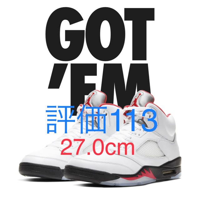 送料込 NIKE AIR JORDAN 5 FIRE RED