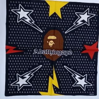 アベイシングエイプ(A BATHING APE)のエイプ  大判ハンカチ  美品(ハンカチ/ポケットチーフ)