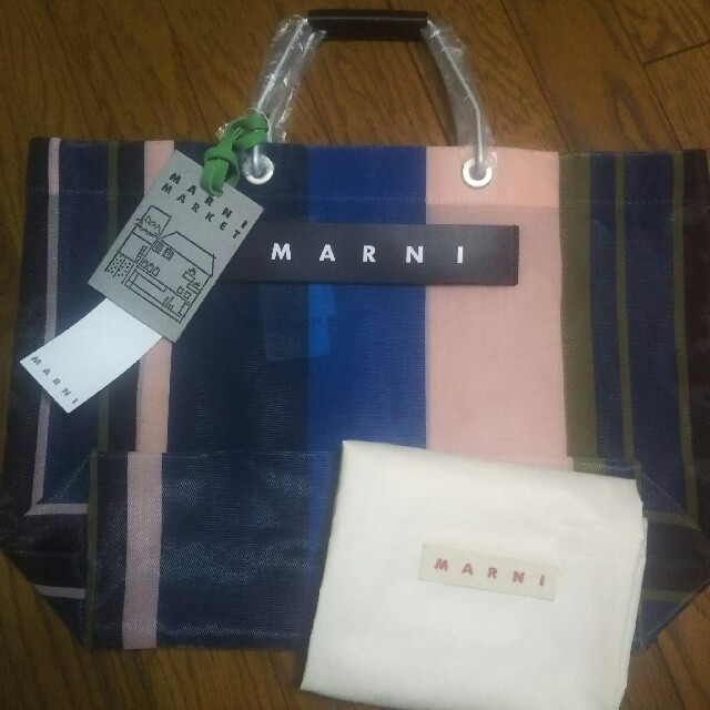 タグ付き未使用品✨MARNI FLOWER CAFE❤マルニ ストライプバッグ