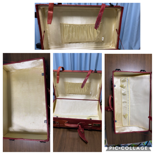 本豚革　キャリーケース　インテリア　収納BOX レディースのバッグ(スーツケース/キャリーバッグ)の商品写真