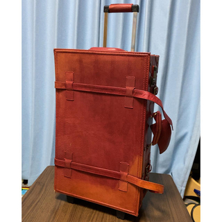 本豚革　キャリーケース　インテリア　収納BOX(スーツケース/キャリーバッグ)