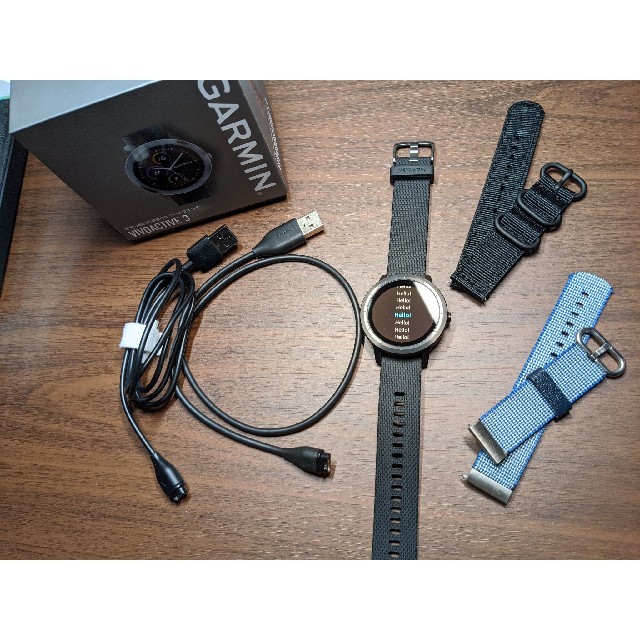 GARMIN VIVOACTIVE3 BLACK SLATE ガーミンスポーツ/アウトドア