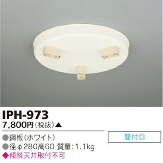 トウシバ(東芝)の【専用】多灯用フランジ IPH-973(天井照明)