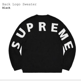 シュプリーム(Supreme)のsupreme back logo sweater black XL(ニット/セーター)