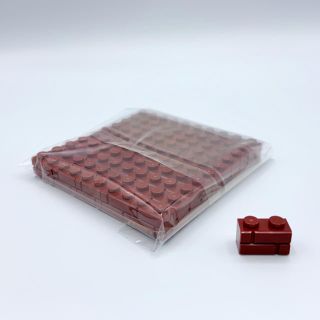 レゴ(Lego)の未使用　50個★レゴ(LEGO)#98283　ダークレッド　1×2　レンガ(知育玩具)