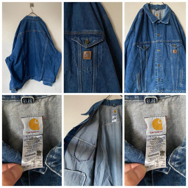 carhartt(カーハート)のvintage 90s xxxxl 超オーバーサイズ デニムジャケット Gジャン メンズのジャケット/アウター(Gジャン/デニムジャケット)の商品写真