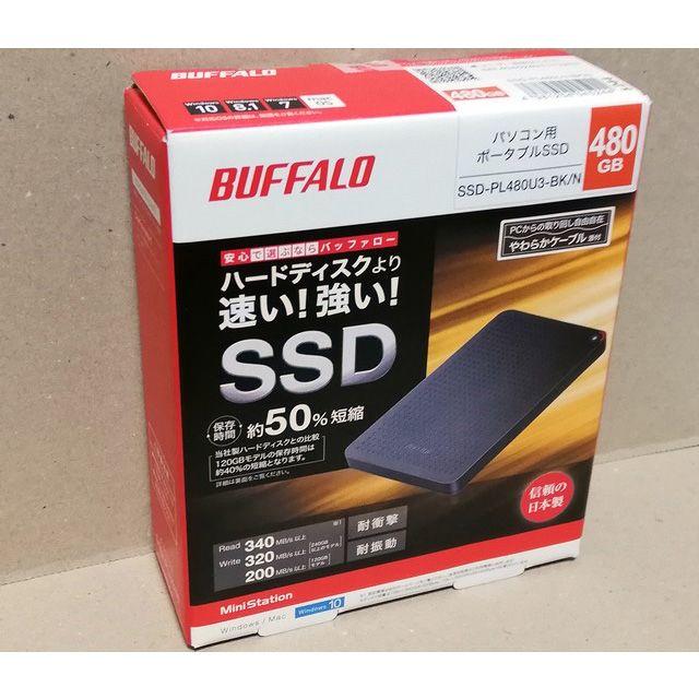 BAFFULO バッファロー SSD 480GB PL480U3-BK