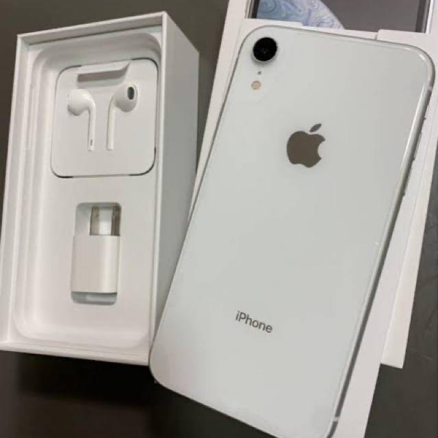 IPHONE XR WHITE  64gb バッテリー100%