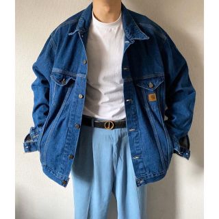 カーハート(carhartt)のvintage 90s xxl オーバーサイズ 濃紺 デニムジャケット gジャン(Gジャン/デニムジャケット)