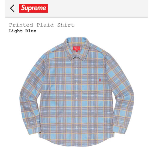 専用 新品20ss Supreme Printed Plaid Shirt L