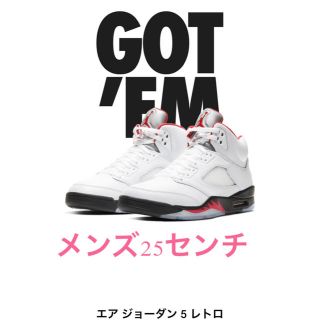 ナイキ(NIKE)のNIKE AIR JORDAN5 FIRE RED 流川楓 (スニーカー)