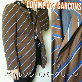 コムデギャルソンオムプリュス(COMME des GARCONS HOMME PLUS)のギャルソン プリュス エバーグリーン ストライプ ジャケット(テーラードジャケット)