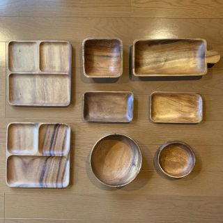 ニトリ(ニトリ)の木製皿　8枚セット(食器)