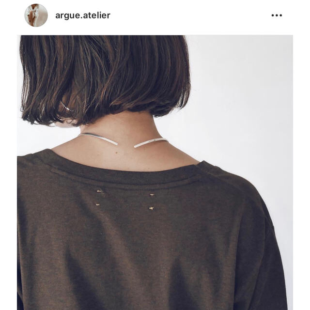 argue Silver.925 plain choker チョーカー - 3