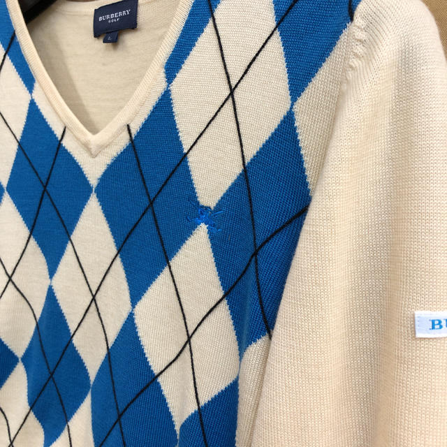 BURBERRY(バーバリー)の[BURBERRYゴルフ]アーガイルニットL スポーツ/アウトドアのゴルフ(ウエア)の商品写真