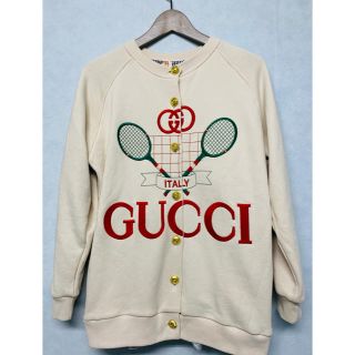 グッチ(Gucci)のグッチ　ロゴ刺繍　オーバーサイズ　スウェット　カーディガン(ブルゾン)