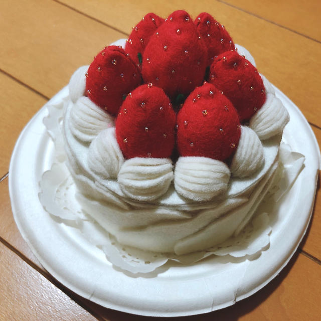 ショートケーキ ストラップ 手芸 フェルトの通販 By Oa Shop ラクマ