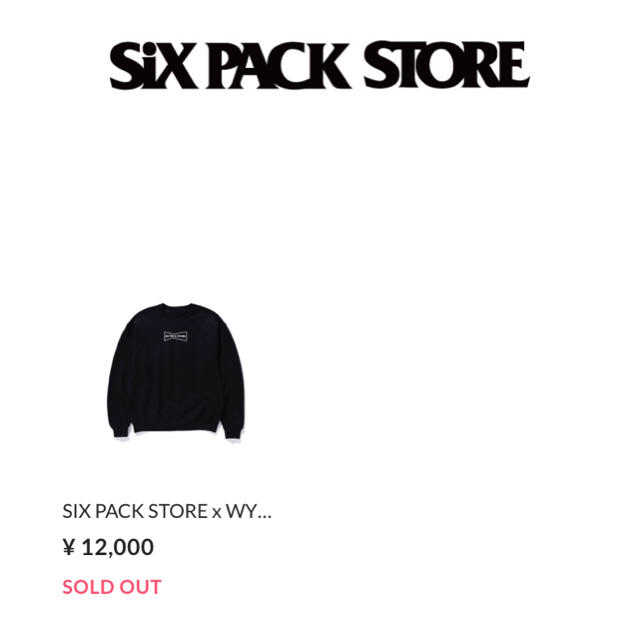 SIX PACK STORE x WY Crew neck