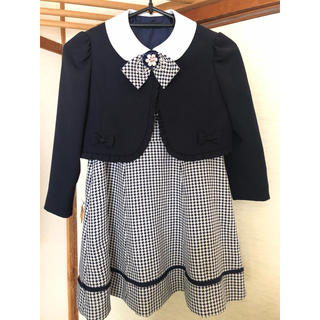 女児120サイズ・ボレロ&ワンピースセット・紺色・入学式に如何でしょうか(ドレス/フォーマル)