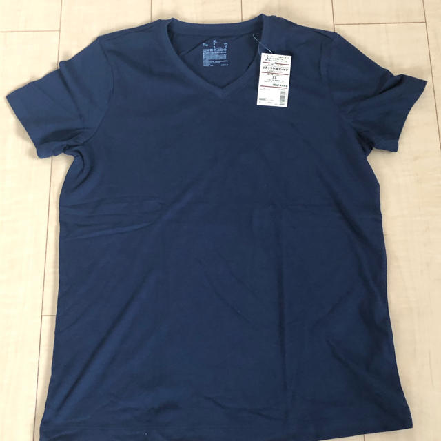 MUJI (無印良品)(ムジルシリョウヒン)のMUJI Vネック半袖Tシャツ　レディース　XL レディースのトップス(Tシャツ(半袖/袖なし))の商品写真