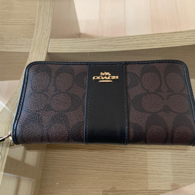 COACH(コーチ)のCOACH 長財布 型番:52859 PVC×レザー ブラック×ブラウン  レディースのファッション小物(財布)の商品写真