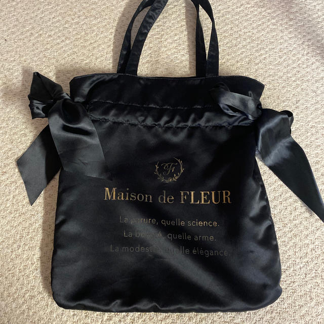 Maison de FLEUR(メゾンドフルール)のメゾンドフルール　トートバック黒 レディースのバッグ(トートバッグ)の商品写真