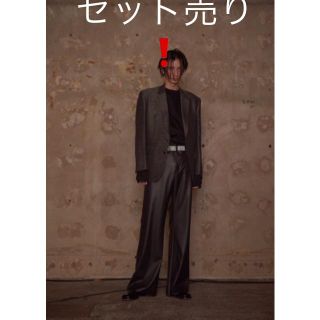 ジョンローレンスサリバン(JOHN LAWRENCE SULLIVAN)のlittlebig 18ss フェイクレザーフレアパンツ セット(スラックス)