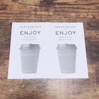 ディーンアンドデルーカ(DEAN & DELUCA)のDEAN&DELUCA カフェ❤️新大阪ドリンクチケット 2枚(2杯分)(フード/ドリンク券)