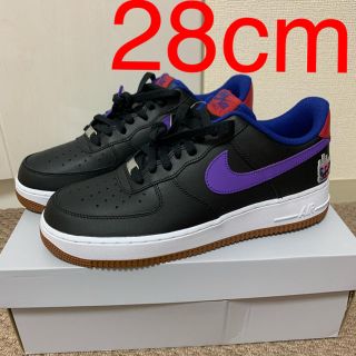 ナイキ(NIKE)の28 ナイキ エアフォース1 黒 紫 新品 NIKE air Force1 AF(スニーカー)