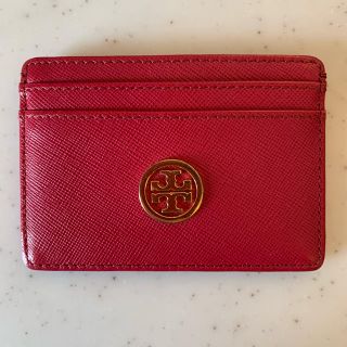 トリーバーチ(Tory Burch)の★最終お値下げ致しました★トリーバーチ　ピンク　カードケース　定期入れ(名刺入れ/定期入れ)