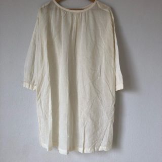 ネストローブ(nest Robe)の【新品】ネストローブ♥後ろボタンコットンリネンチュニックワンピ(ひざ丈ワンピース)